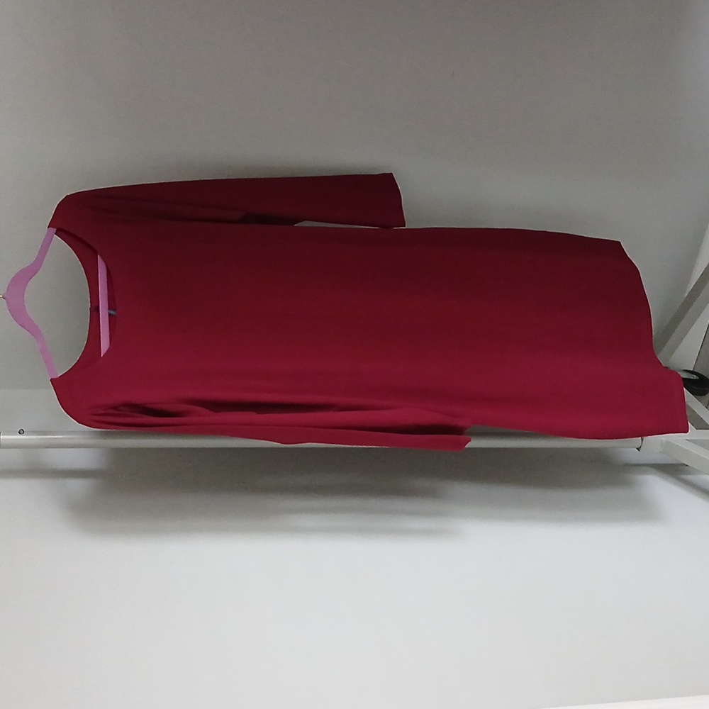Maroon long sleeve dress